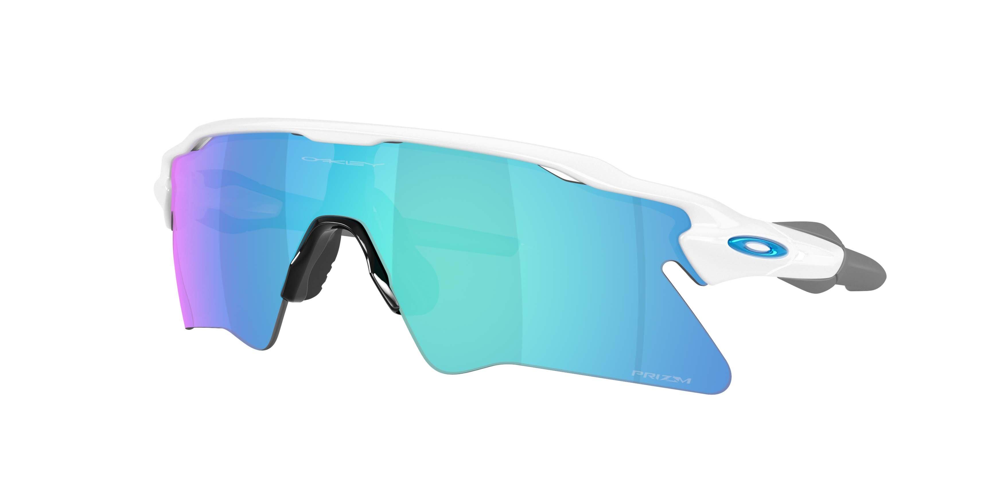 Oakley Radar EV Heater Prizm Sapphire Sunglasses - Polished White - WHITE/BLUE